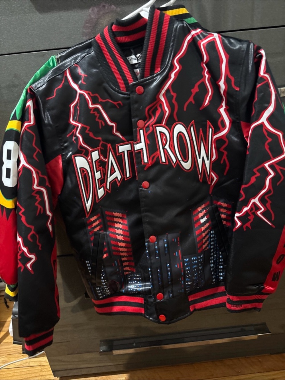 Death Row Kids' Black & Red Graphic Bomber Jacket